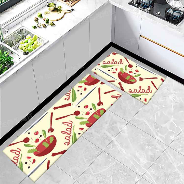 2-Piece Anti-Fatigue Kitchen Floor Mat Set – Cushioned, Waterproof & Non-Slip Stripe Standing Rugs for Home
