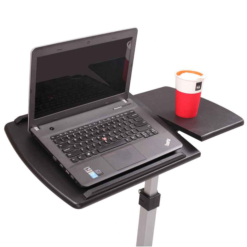 Medical Adjustable Tilt Overbed Table | Rolling Laptop Desk & Bed Tray for Home Care