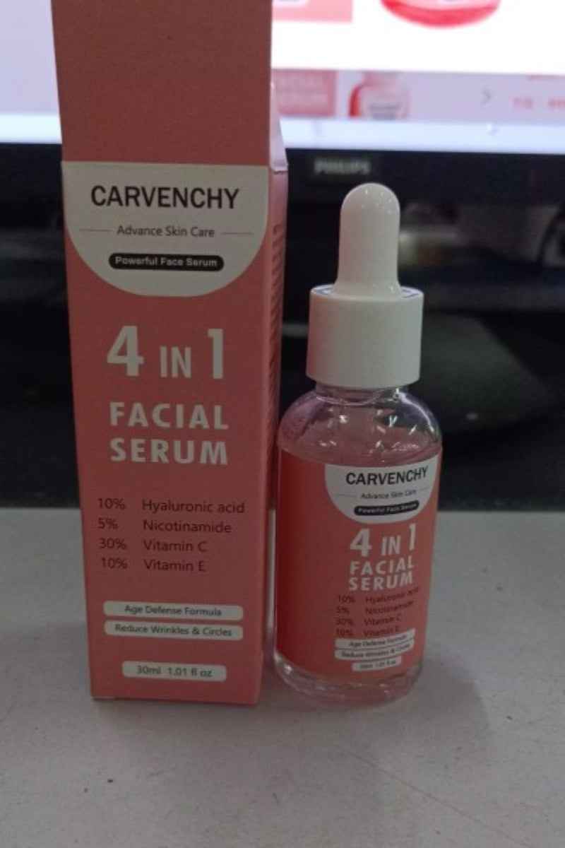Anti-Aging Facial Serum | 4-in-1 Vitamin C, Hyaluronic Acid, Niacinamide & Vitamin E – Anti-Wrinkle & Brightening (30ml)