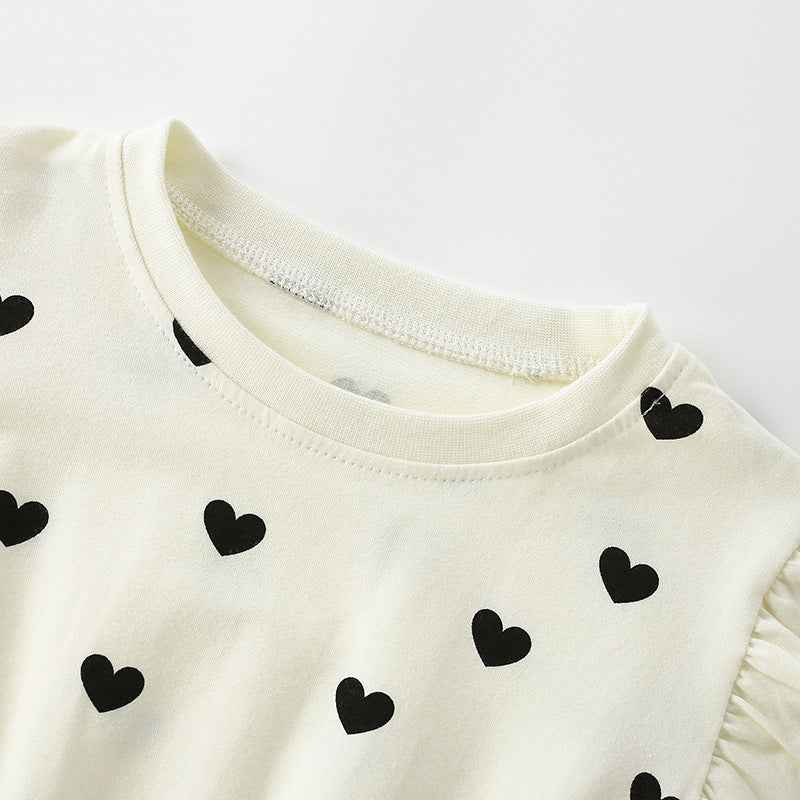 Girls Short-Sleeve A-Line Dress – Casual Summer & Spring Skirt