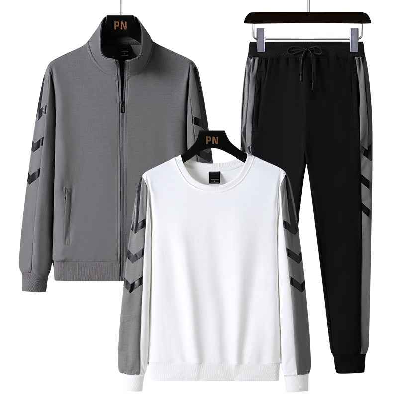 Boys 3-Piece Casual Zip-Up Sports Suit | Comfort Tracksuit Set