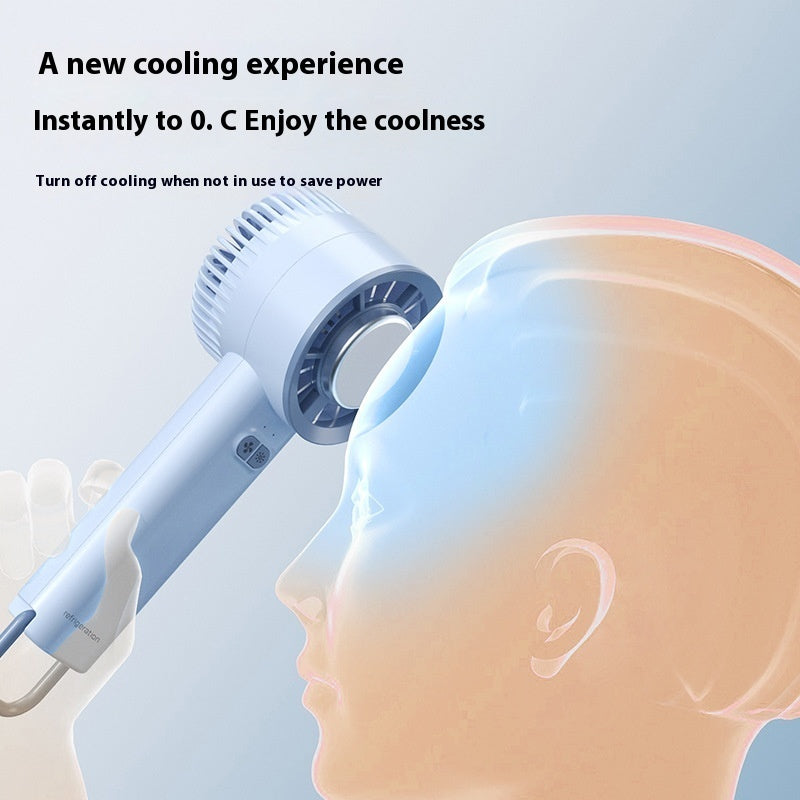 Summer Gadget Handheld Turbo Jet Fan Mini Portable Ice Cold Fan Generation Brushless Motor Wind High Speed Duct Fans Blower - Shop NCLC