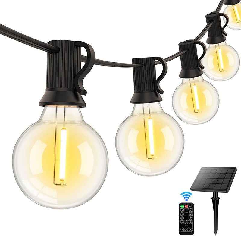 25-Light 15.25ft Outdoor Solar Copper Wire String Lights – Waterproof & Weatherproof Patio Fairy Lighting