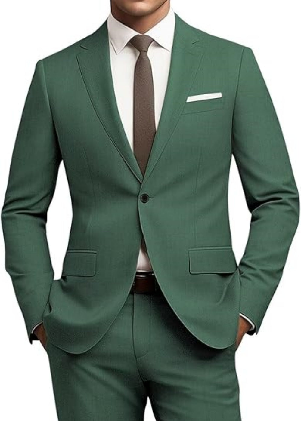 Men's Versatile Solid Color Business Jacket Long Pants Set - Shop NCLC