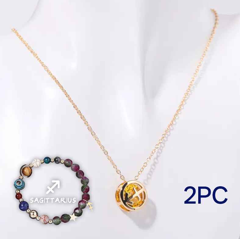 Natural Birthstone Beaded Necklace Set | Personalized Gemstone Jewelry Gift