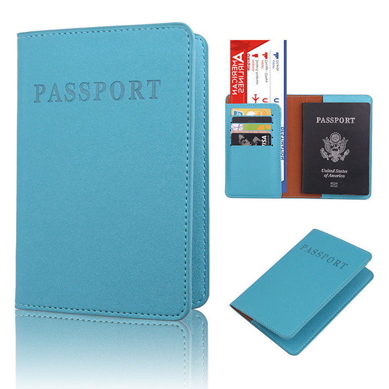 Solid Color Passport Holder | Slim & Long Travel Document Organizer