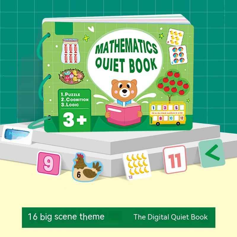 Montessori Quiet Book for Toddlers - Early Education Mathematical Material Package - Preschool Learning & Fine Motor Skills Busy Book