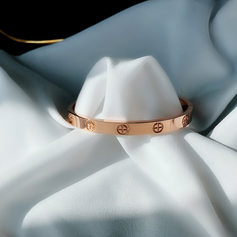 Rose Gold Titanium Steel Bracelet Women's Hand Jewelry - Shop NCLC