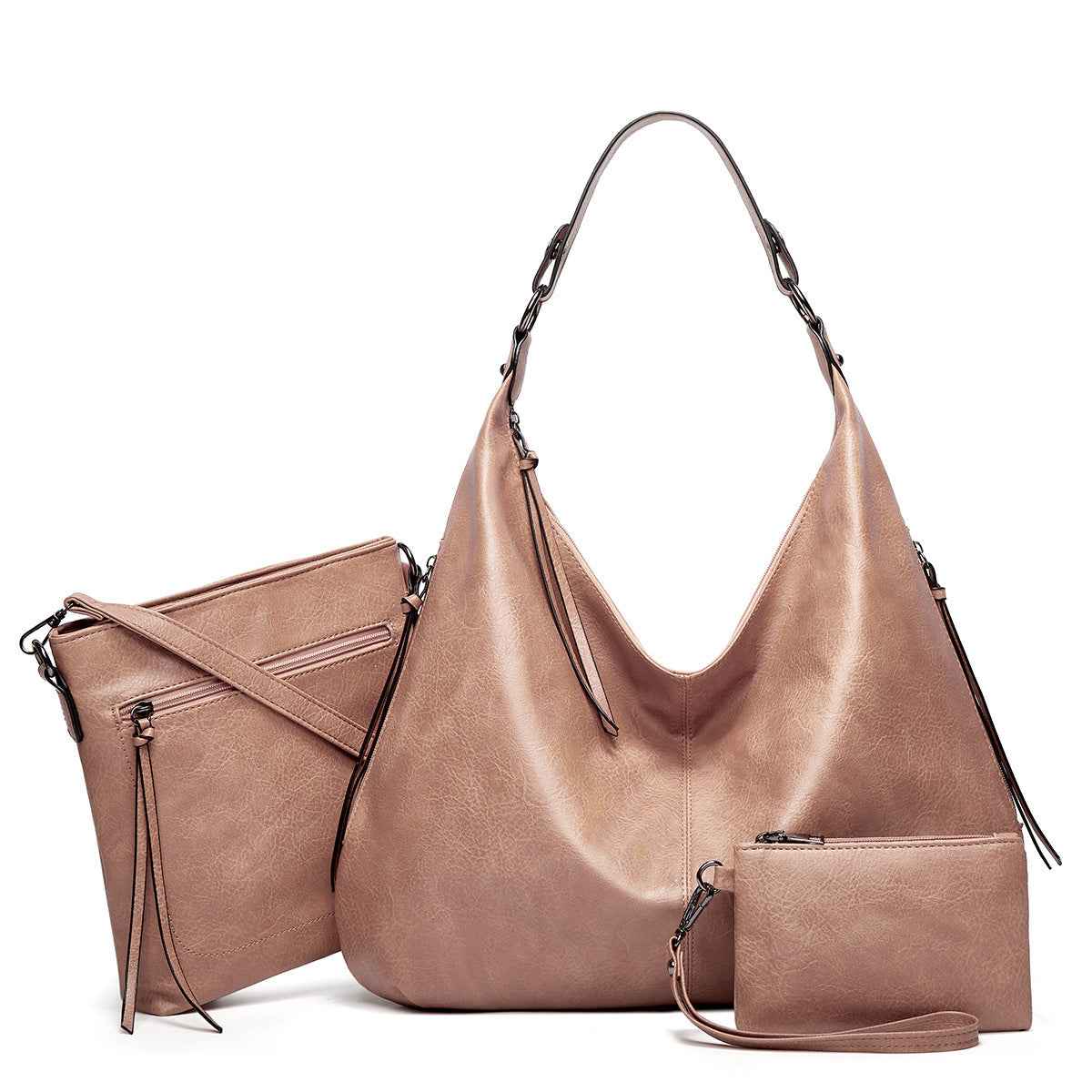 Women's 3-Piece Oversized Tote & Messenger Handbag Set - Large Capacity Shoulder Bag
