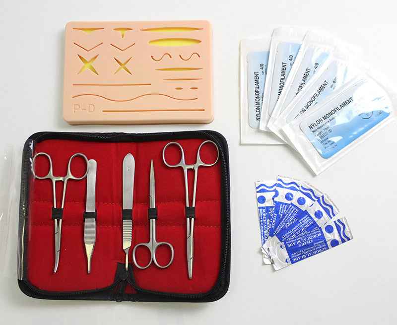 Professional Suture Practice Kit for Medical Students | 35-Piece Surgical Tools & Large Silicone Pad